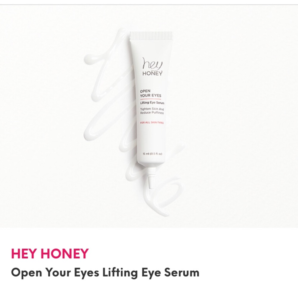 HEY HONEY, OPEN YOUR EYES, Lifting Eye Serum, 15 ml, Full Size, NEW IN BOX